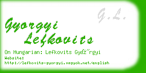 gyorgyi lefkovits business card